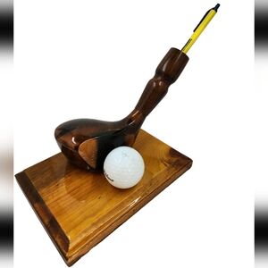 Vintage Golf Club And Titleist Ball Pen Holder Office Decor Father's Day Present